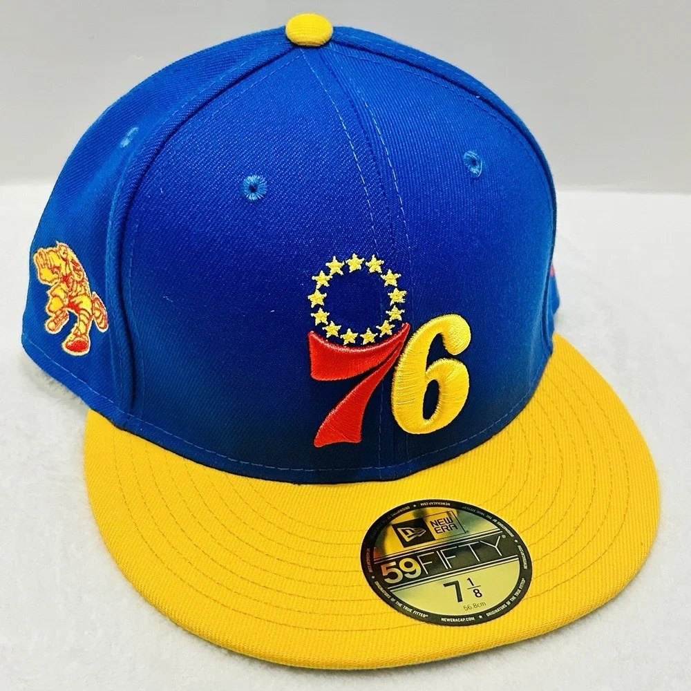 New‎ Era Philadelphia 76ers Blue 2-Tone 59FIFTY Fitted Hat Cap 7 1/8 NBA
